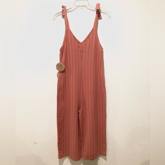 NWT, Urban Romantics Striped Jumper/Romper, Size XS, Coral - Picture 11 of 11